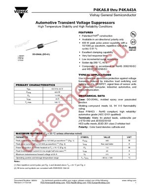 P4KA11A-E3/4 datasheet  